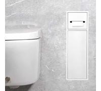 Nicho de Almacenamiento de Acero Inoxidable para baño con Papelera Oculta, Organizador Que Ahorra Espacio para un Uso eficiente del baño y el Aseo.