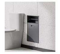 Nicho de almacenamiento empotrado con soporte para papel higiénico y estante de riel integrado para una fácil instalación en el baño, cocina, sala de estar