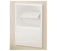 Nicho de Almacenamiento Empotrado de Acero Inoxidable, Espacio Integrado for Papel higiénico y Papelera, solución Que Ahorra Espacio for baño, Cocina, Sala de Estar y Dormitorio.(Milk,170x230x135mm)