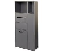 Nicho de baño empotrado, cubo de basura oculto de acero inoxidable, estante de almacenamiento, organizador de tocador para sala de estar y jardín