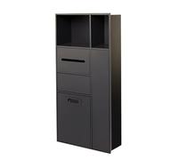 Nicho de baño empotrado de acero inoxidable, cubo de basura oculto y almacenamiento de tocador para cocina, sala de estar, jardín y espacios públicos, 40 x 86 cm