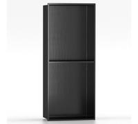 Nicho de baño en acero inoxidable, estante de almacenamiento empotrado en inodoro para sala de estar, dormitorio, cocina, armario de pared de una pieza, fácil de instalar, negro, 70 x 28 x 12,5 cm