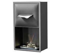 Nicho De Ducha De Acero Inoxidable, Caja De Pañuelos Integrada, Nicho De Inodoro Impermeable, Estante De Almacenamiento Interior, Estante De Almacenamiento Decorativo,Gray-20x33x12cm/7.87x12.99x4.72in
