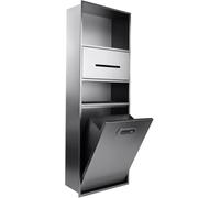 Nicho de ducha de acero inoxidable, estante de almacenamiento impermeable para baño, cocina y sala de estar, ideal para artículos de tocador y papelera, elegante organizador integrado