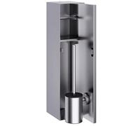 Nicho de ducha de acero inoxidable, soporte empotrado para escobilla de inodoro, armario de almacenamiento de cepillos de pañuelos en la pared para sala de estar, dormitorio y hotel