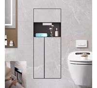 Nicho de ducha de acero inoxidable, soporte empotrado para papel higiénico con cubo de basura, armario de almacenamiento de azulejos para remodelación de baño