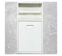 Nicho De Ducha De Acero Inoxidable, Soporte Para Cubo De Basura Empotrado, Estante De Almacenamiento De Champú Integrado Para Baño, Champú Y Artículos De Toca,White-20x50x14cm/7.87x19.68x5.51in