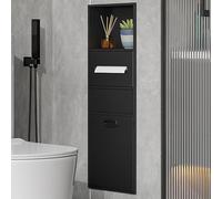 Nicho de ducha empotrable de acero inoxidable con armario de almacenamiento para cocina, baño, hotel y organización de dormitorio