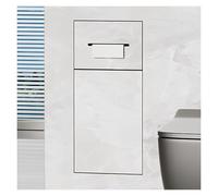 Nicho de Ducha Empotrable Soporte De Papel Higiénico para Bote De Basura Enlosable En La Pared, Nicho De Pared Empotrado Negro De Acero Inoxidable para Remodelación De Restaurante