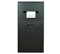 Nicho De Ducha Empotrado Impermeable, Nicho Empotrado, Nicho De Ducha De Acero Inoxidable, Paneles De Ducha Ocultos Empotrados, Accesorios De Baño Sin Azulejos, Portarrollos Con Puerta, Negro, 20 X 5