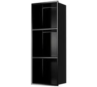 Nicho de ducha en acero inoxidable, estante organizador impermeable de metal empotrado para almacenamiento de baño/champú/artículos de aseo, nicho de montaje en pared de fácil instalación, Black