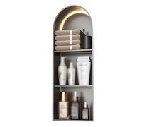 Nicho De Ducha Estante Empotrado De Acero Inoxidable Ducha con luz LED, Aplique de Pared, para TV, Cocina, baño, Almacenamiento para champú, jabón y artículos de tocador.