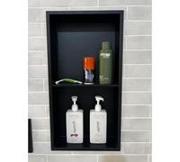 Nicho de Ducha Estante Empotrado para Cocina/Sala de Estar, nicho de Ducha/para champú/acondicionador/maquinilla de Afeitar, 1 Nivel/2 Niveles/3 Niveles/4 Niveles(Two-Tier)