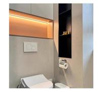 Nicho de Ducha LED de Acero Inoxidable de Gran Capacidad, Organizador de Pared Empotrado Impermeable para Almacenamiento en el baño, Acabado Dorado, 72x32x12,5 cm, solución Moderna para Esta