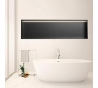 Nicho de ducha LED de acero inoxidable, estante de baño impermeable de gran capacidad para mejoras del hogar