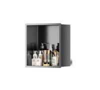 Nicho De Ducha, Nicho De Baño De Acero Inoxidable, Armario De Pared De 1, 2, 3 O 4 Niveles, No Necesita Azulejos, Repisa De Ducha Empotrada Para Almacenamiento En El Baño(Grey,320x320x125 mm)