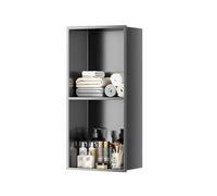 Nicho De Ducha, Nicho De Baño De Acero Inoxidable, Armario De Pared De 1, 2, 3 O 4 Niveles, No Necesita Azulejos, Repisa De Ducha Empotrada Para Almacenamiento En El Baño(Grey,700x280x125 mm)