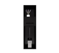 nicho de ducha， Nicho empotrado de acero inoxidable, organizador nicho pared, sin necesidad azulejos, multicolor, varios tamaños(Black,800x230x125mm)