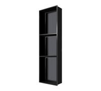 Nicho de pared de baño, nicho de ducha impermeable en acero inoxidable, estante de nicho de ducha de piso de 1/2/3/4, no se necesitan azulejos para el almacenamiento en el baño, negro-90 x 28 x 12,5