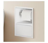 Nicho de Pared para baño, Bote de Basura Empotrado de Acero Inoxidable con Estante Impermeable de Doble Nivel para Ahorrar Espacio de Almacenamiento en el baño.