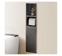 Nicho de Pared para baño, Bote de Basura Empotrado de Acero Inoxidable con Estante Impermeable de Doble Nivel, solución de Almacenamiento Que Ahorra Espacio.