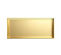 Nicho de Pared para baño, de Acero Inoxidable, Empotrado, para Ducha, con luz LED, sin Necesidad de Azulejos, Acabado metálico, Estante de Almacenamiento para baño, Color champán