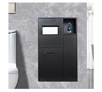 Nicho de Pared para baño, de Acero Inoxidable, para Ducha, con Papelera Multicapa y Papel higiénico, Organizador Empotrado de fácil instalación para baño de Hotel o casa.