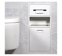 Nicho de Pared para baño, de Acero Inoxidable, para Ducha, con Soporte de Almacenamiento Empotrado, portarrollos de Papel higiénico con Puerta para baño residencial de Hotel.