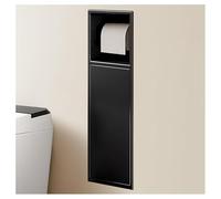 Nicho de Pared para baño, Elegante Bote de Basura Empotrado de Acero Inoxidable y Estante Impermeable de Dos Niveles para Almacenamiento en el baño, Ducha sin Azulejos, 60 x 16,5 x 12,5 cm,