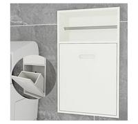 Nicho de Pared para baño, Estante de Almacenamiento de Ducha de Acero Inoxidable, Resistente al Agua, no Necesita Azulejos, Soporte para Cubo de Basura, 50 x 20 x 14 cm, Accesorio de baño Moderno