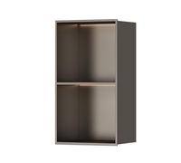Nicho de pared para baño, estante de ducha empotrado montado en la pared con iluminación integrada, diseño elegante y funcional para un uso eficiente del espacio