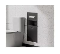 Nicho de Pared para baño, nicho de Ducha de Acero Inoxidable, portarrollos de Papel higiénico Empotrado, Estante de Almacenamiento de Pared para baño, Cocina, Sala de Estar, Hotel, 65 x 30 x