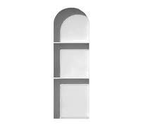 Nicho de Pared para baño, nicho de Ducha Empotrado Impermeable con estantes Dobles arqueados, gabinete de Pared de Acero Inoxidable para baño para organizar champú y artículos de tocador.