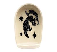 Nicho de pared sagrado | Decoración de meditación para sala de estar, hecho a mano cerámica decorativa nicho de pared para estatuas, velas, cristales, piedras, propietarios de viviendas