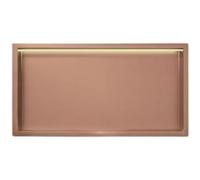 Nicho empotrado de acero inoxidable con luz LED, estante de almacenamiento de ducha para baño