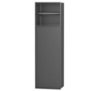 Nicho empotrado para soporte de papel higiénico, organizadores y almacenamiento de baño en la pared con estante, soporte para papel, ranura para cepillo de inodoro y bote de basura Gray 16*13*60cm