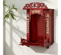 Nicho Mural para Buda con Cajón, Mesa De Altar para El Culto Doméstico, Soporte para Estatua De Guanyin, Diosa De La Riqueza, E Incensario. A 45CM/17.7IN