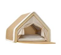 Nicho para gatos de interior - Gran cueva para 50 cm con diseño de juego de descanso, madera sisal | Tienda para gatos - con tabla de rascar de sisal para interiores, sala de estar y dormitorio