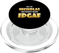 Nicholas Costume Idgaf Funny Meme Halloween Costume For Nick PopSockets PopGrip para MagSafe