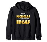 Nicholas Costume Idgaf Funny Meme Halloween Costume For Nick Sudadera con Capucha