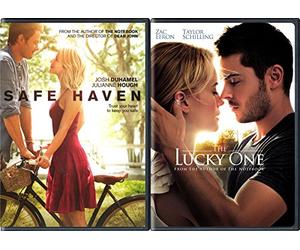 Nicholas Sparks Safe Haven Movie & The Lucky one Zac Efron Double Feature Love Bundle