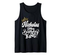 Nicholas The Birthday King - Camiseta de cumpleaños para Hombre y niño Camiseta sin Mangas