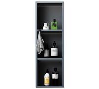 Nichos de acero inoxidable empotrados, no requiere azulejos, estante de ducha de baño, nichos de metal, con acabado de gabinete, divisiones de ducha disponibles para baño, cocina, sala de estar (color