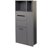 Nichos de baño empotrados de Acero Inoxidable y Bote de Basura Oculto Estantería de Almacenamiento(Grigio,40x86cm)