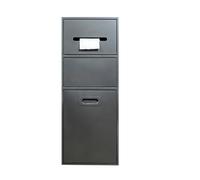 Nichos empotrados de Acero Inoxidable con Puerta extraíble y Cubo de Basura. Ducha de baño. Nicho Personalizado Junto al Inodoro. Apto para Parques y baños públicos. Gris. 30 x 67 cm (11,5 x 26 pulga