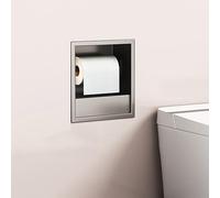 nichos empotrados para papel higiénico, Tamaños múltiples multicolores del soporte de papel higiénico estante cubo basura nicho la ducha acero inoxidable(Dark Grey,230 * 170 * 125mm)