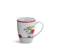 NICI- Taza Hormiga Enzi 310ml 8x10cm Blanco con banderola-Vaso de Porcelana para té, Leche, café o Cacao, Jarro asa para Bebidas frías y Calientes-Gran Idea de Regalo, Color (49450)