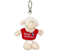 NICI 32322 - Llavero de Oveja con Camiseta en Color Rojo Lema Happy Birthday