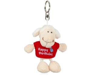 NICI 32322 - Llavero de Oveja con Camiseta en Color Rojo Lema Happy Birthday