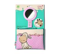 Nici 32539 - Pequeño estuche y espejo con diseño de oveja, color blanco y rosa [importado de Alemania]